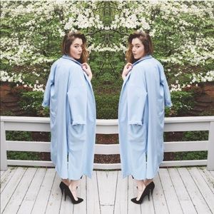 Powder blue Primark duster jacket oversized 12